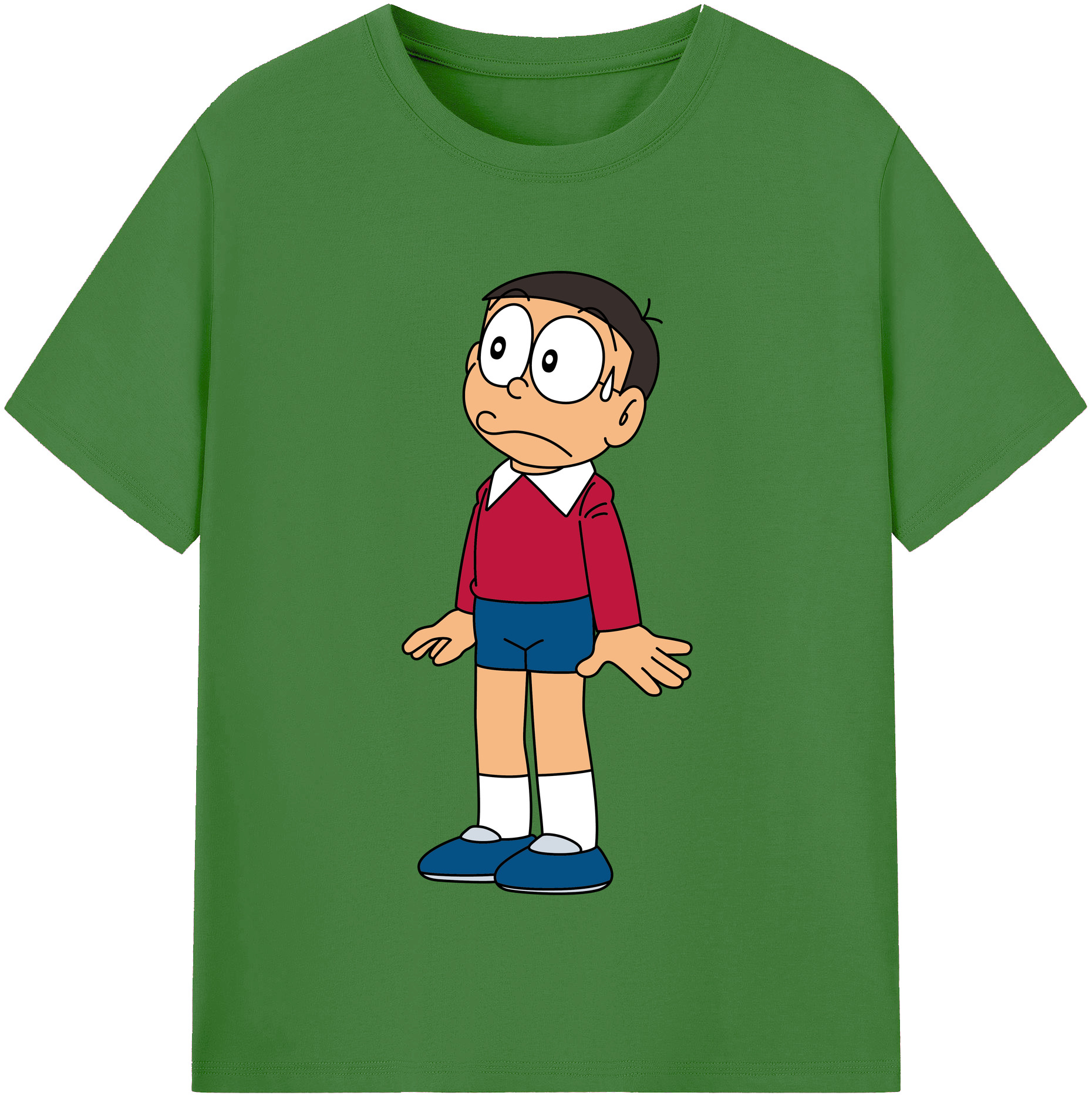 （画像用） ドラえもん 野比 のび太 Doraemon Nobita Nobi レディースカジュアルプリントTシャツ（綿100％）